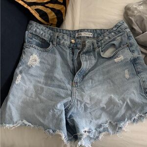 Ara Light Blue Ripped Jean Shorts